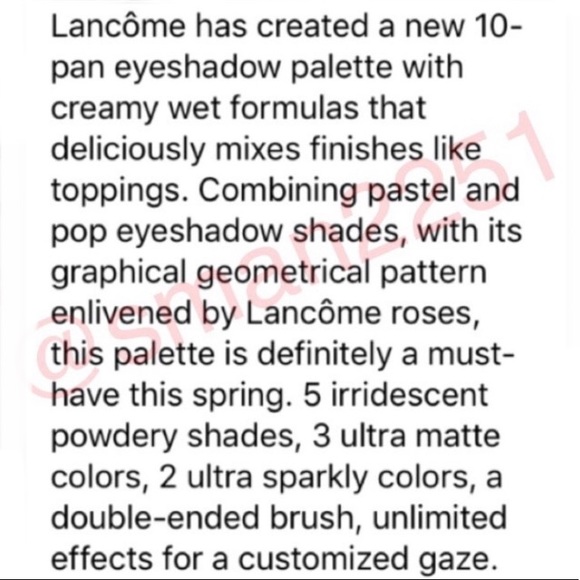 💗NEW!💗Lancome Eye Sugar Eyeshadow Palette BNIB! - Picture 2 of 8